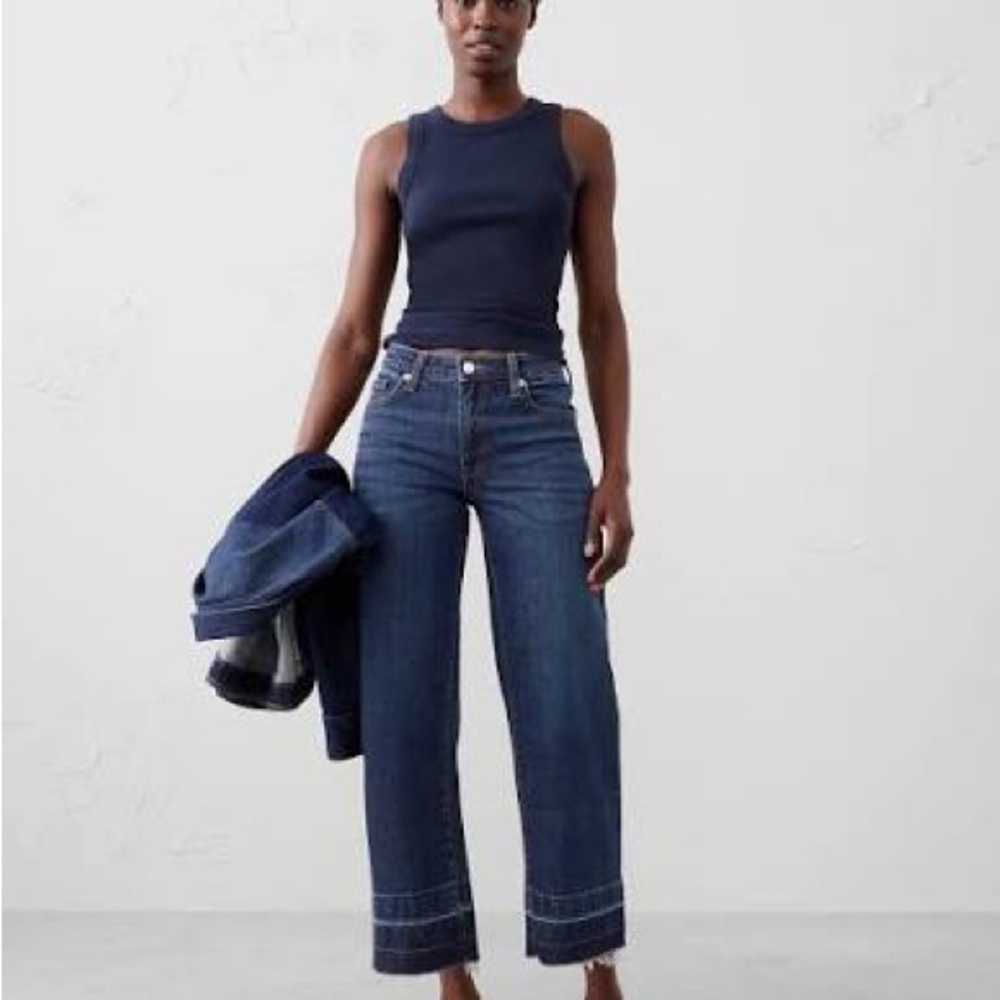 BANANA REPUBLIC FACTORY MID RISE STRAIGHT CROP JEANS NWT